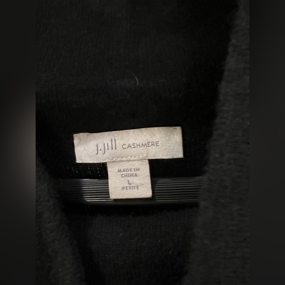 JJill 100% Cashmere Draped-Neck Sweater. Soft! Plush! Black. LP & XLP. EUC. - Picture 4 of 10